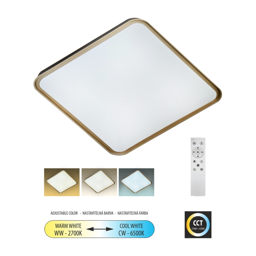 LED loftlampe dæmpbar UNA LED/60W/230V 2700-6500K 50x50 cm + fjernbetjening