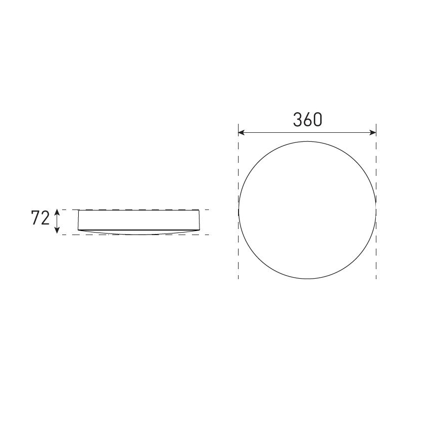 LED loftlampe til badeværelse dæmpbar VARIO LUMO LED/13/18W/230V 3000/4000/5700K diameter 36 cm IP44 sort
