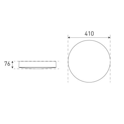 LED loftlampe til badeværelse dæmpbar VARIO LUMO LED/22/32W/230V 3000/4000/5700K diameter 41 cm IP44 hvid