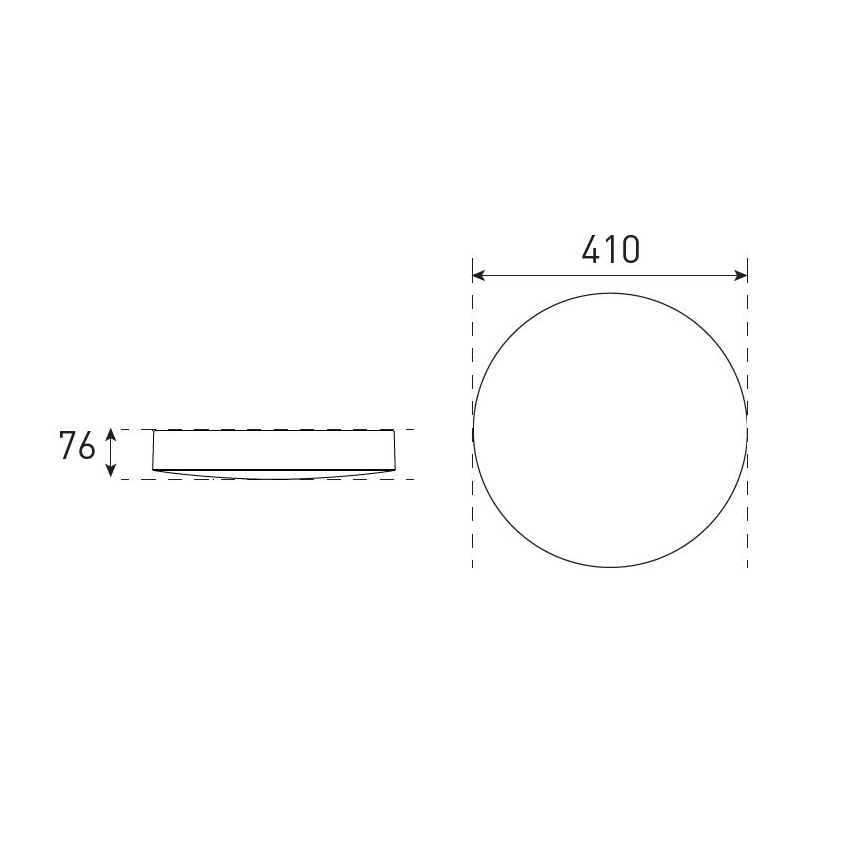 LED loftlampe til badeværelse dæmpbar VARIO LUMO LED/22/32W/230V 3000/4000/5700K diameter 41 cm IP44 sort