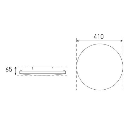 LED loftlampe til badeværelse dæmpbar VARIO NOVA LED/22/32W/230V 3000/4000/5700K diameter 41 cm IP44 sort