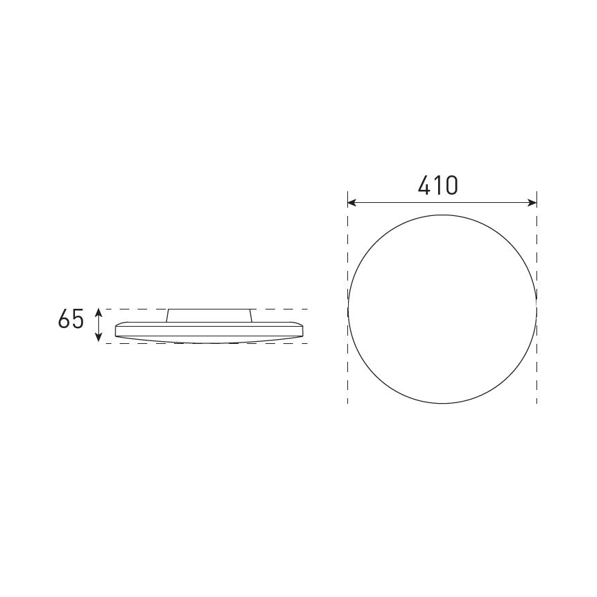 LED loftlampe til badeværelse dæmpbar VARIO NOVA LED/22/32W/230V 3000/4000/5700K diameter 41 cm IP44 sort
