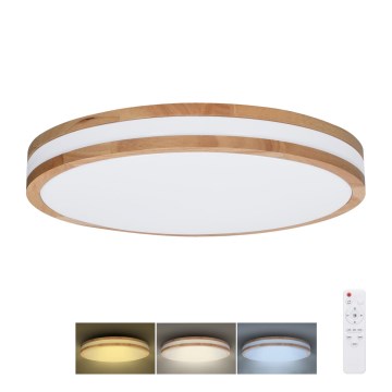 LED loftlampe dæmpbar WOODY LED/48W/230V 3000-6500K eg diameter 38 cm + fjernbetjening
