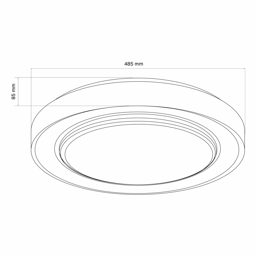 LED loftlampe til badeværelse dæmpbar ZYGMUNT LED/72W/230V diameter 48,5 cm 3000-6000K IP44 + fjernbetjening