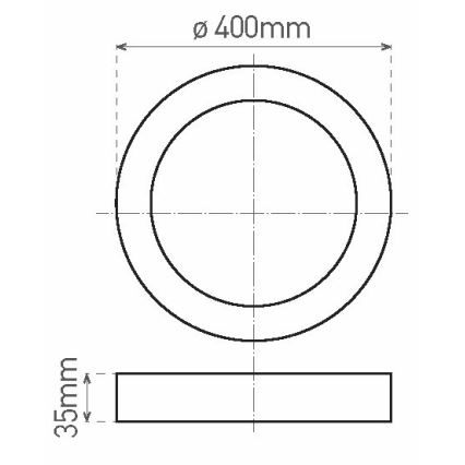 LED loftlampe ENIX LED/32W/230V 3800K diam. 40 cm