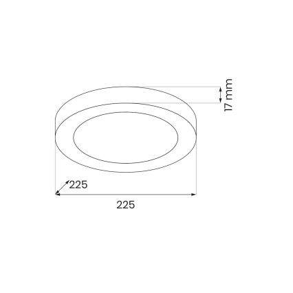 LED-loftlampe EVORA LED/18W/230V 3000/4000/6000K Ø 22,5 cm hvid