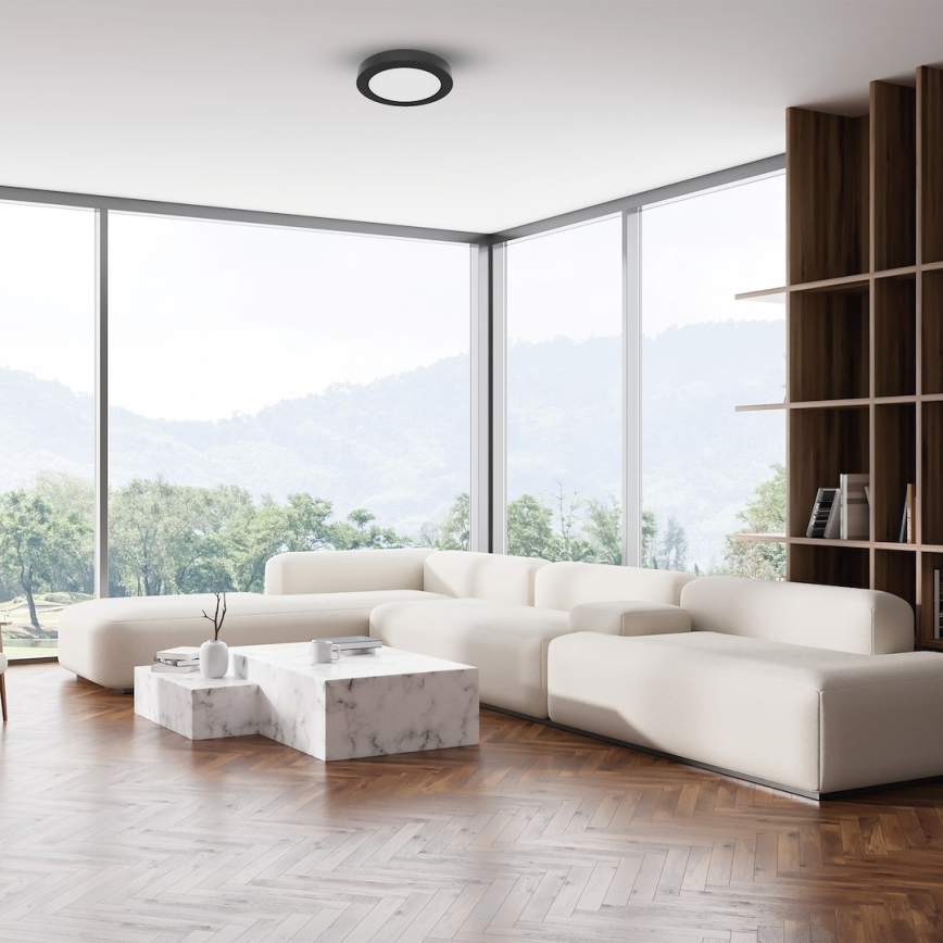 LED-loftlampe EVORA LED/6W/230V 3000/4000/6000K Ø14 cm sort