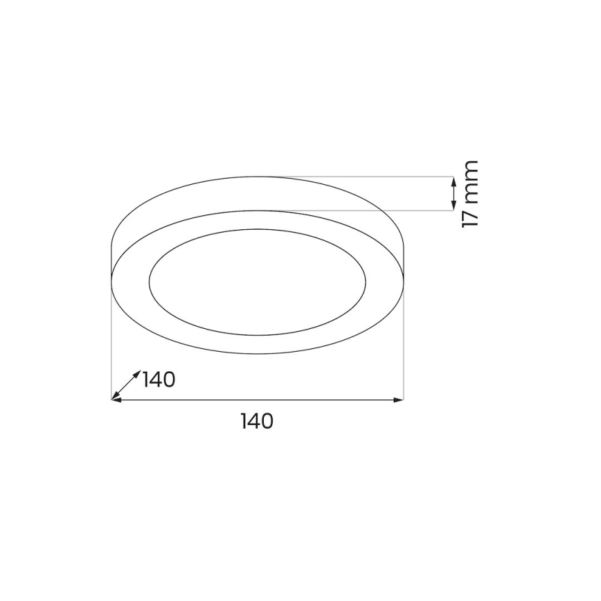 LED-loftlampe EVORA LED/6W/230V 3000/4000/6000K Ø14 cm sort