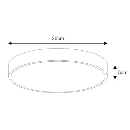 LED loftlampe FELIZ LED/30W/230V 4000K diameter 30 cm sort