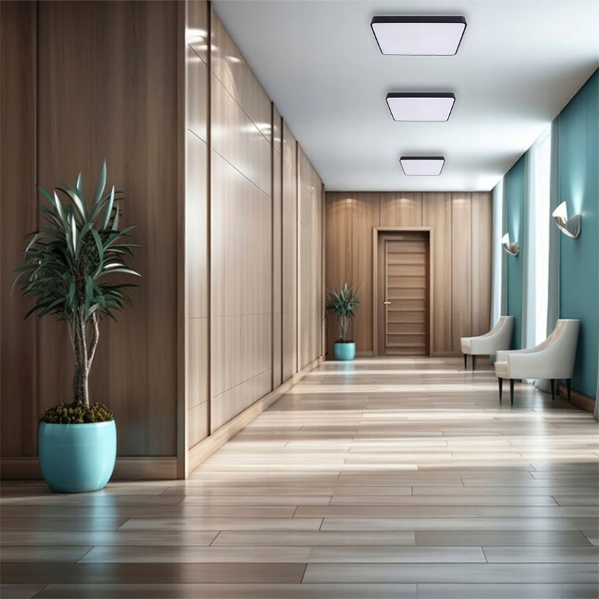 LED loftlampe FELIZ LED/40W/230V 4000K 40x40 cm sort