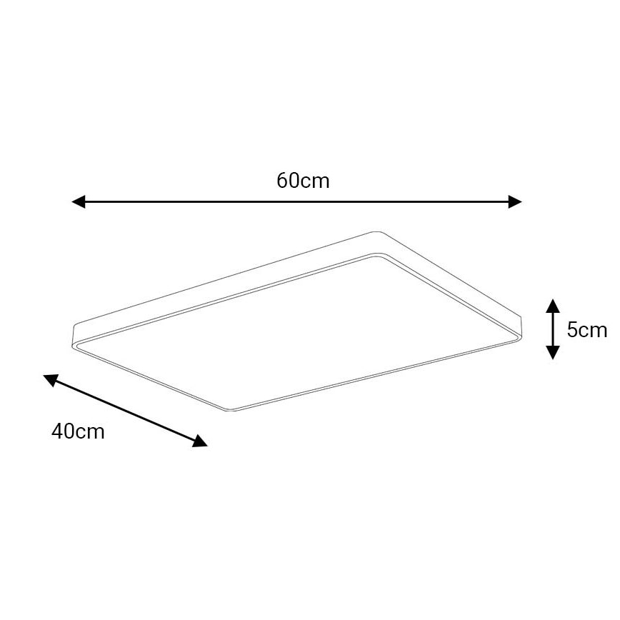 LED loftlampe FELIZ LED/50W/230V 4000K 40x60 cm sort