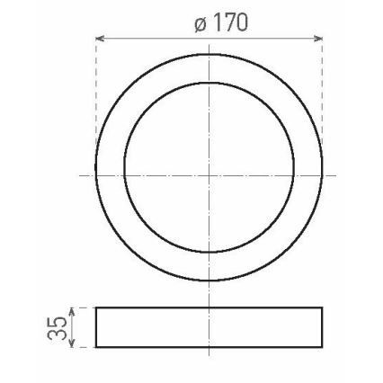 LED loftlampe FENIX LED/12W/230V 2800K diameter 17 cm