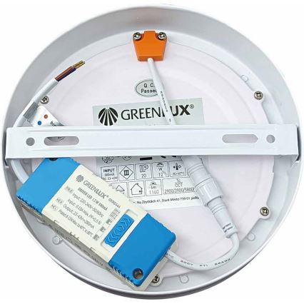 LED loftlampe FENIX LED/12W/230V 2900/3900/5800K diameter 16,8 cm hvid