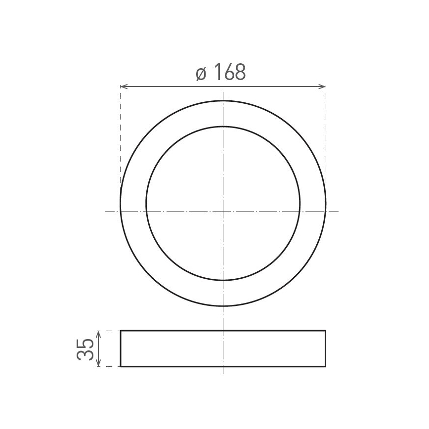 LED loftlampe FENIX LED/12W/230V 2900/3900/5800K diameter 16,8 cm hvid