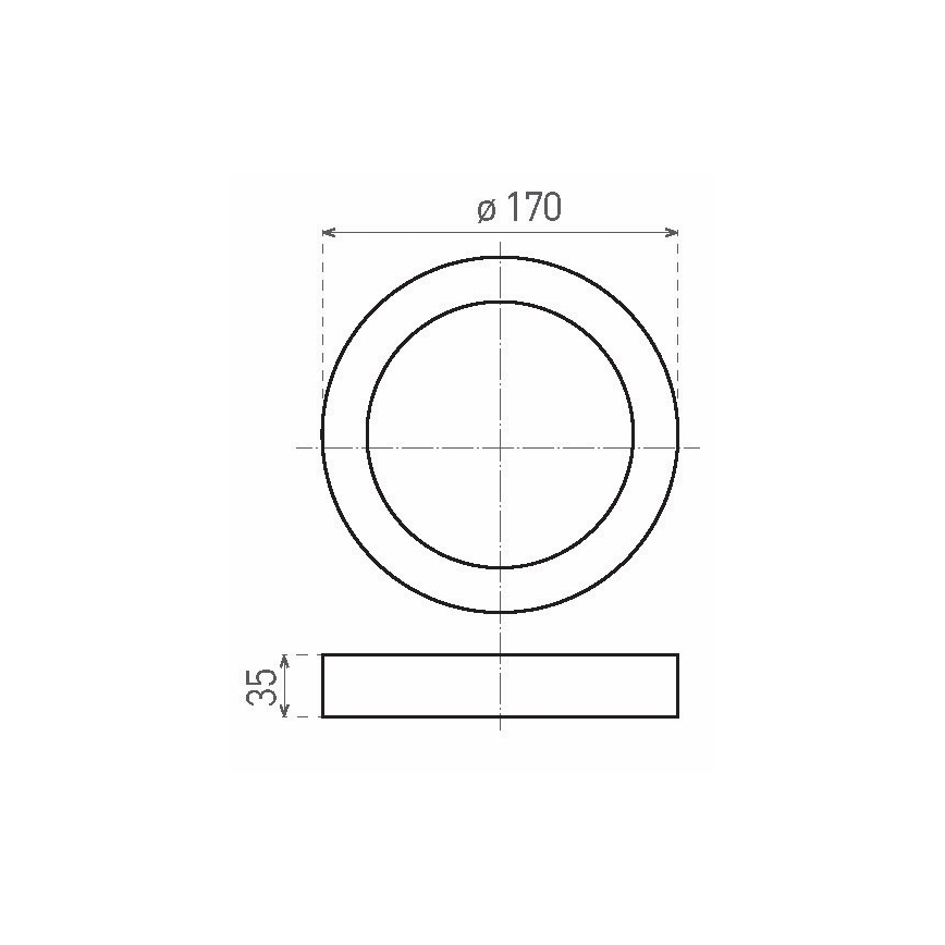 LED loftlampe FENIX LED/12W/230V 3800K diameter 17 cm sne hvid