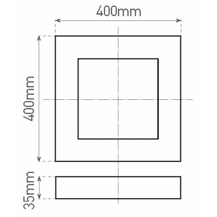 LED loftlampe FENIX LED/32W/230V 3800K 40 cm hvid