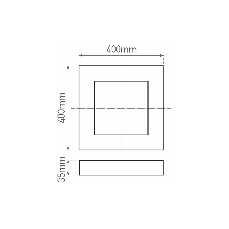 LED loftlampe FENIX LED/32W/230V 3800K 40 cm