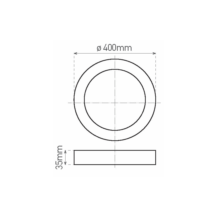 LED loftlampe FENIX LED/32W/230V 3800K diameter 40 cm sne hvid
