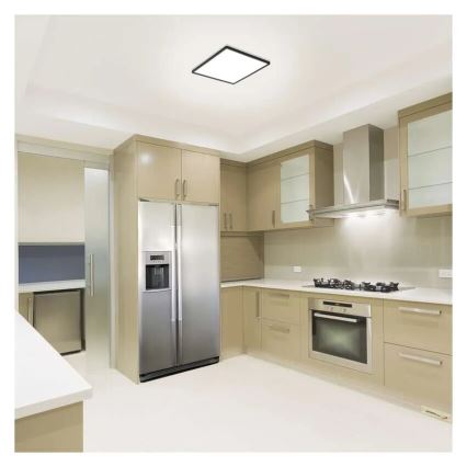 LED loftlampe FLORI LED/18W/230V 4000K sort 29x29 cm