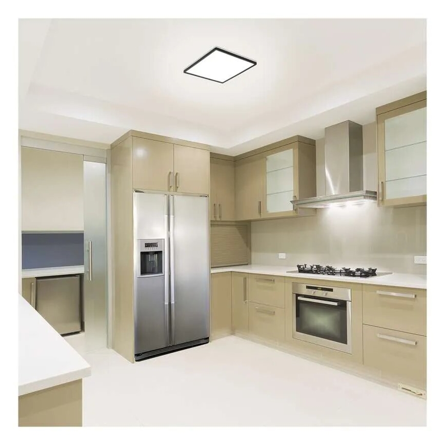 LED loftlampe FLORI LED/18W/230V 4000K sort 29x29 cm