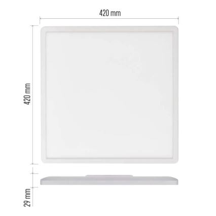 LED loftlampe FLORI LED/22W/230V 4000K hvid 42x42 cm