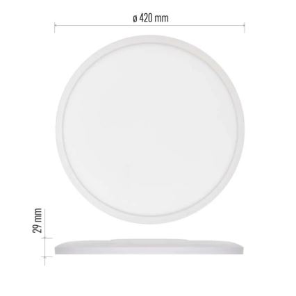 LED loftlampe FLORI LED/22W/230V 4000K hvid diameter 42 cm