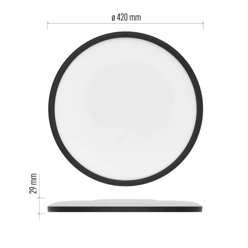 LED loftlampe FLORI LED/22W/230V 4000K sort diameter 42 cm