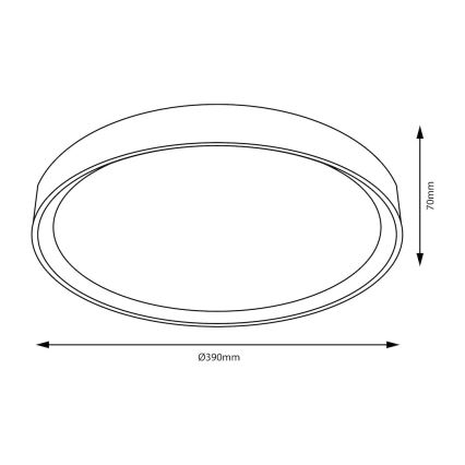 LED loftlampe FOREST LED/24W/230V Ø 39 cm brun