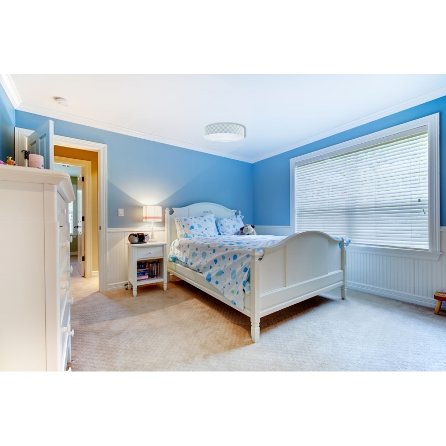 LED Børne loftlampe GALAXY KIDS LED/24W/230V grøn/hvid med prikker