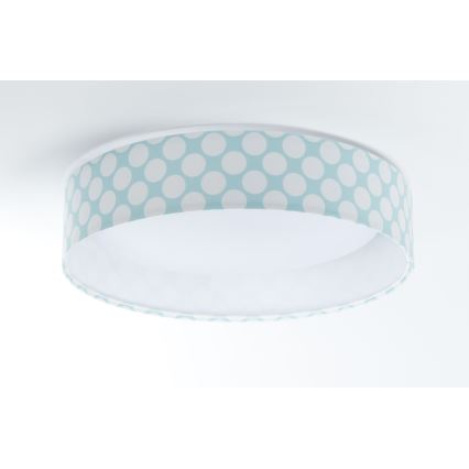 LED Børne loftlampe GALAXY KIDS LED/24W/230V grøn/hvid med prikker