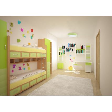 LED loftlampe GALAXY KIDS LED/24W/230V prikker grøn/hvid