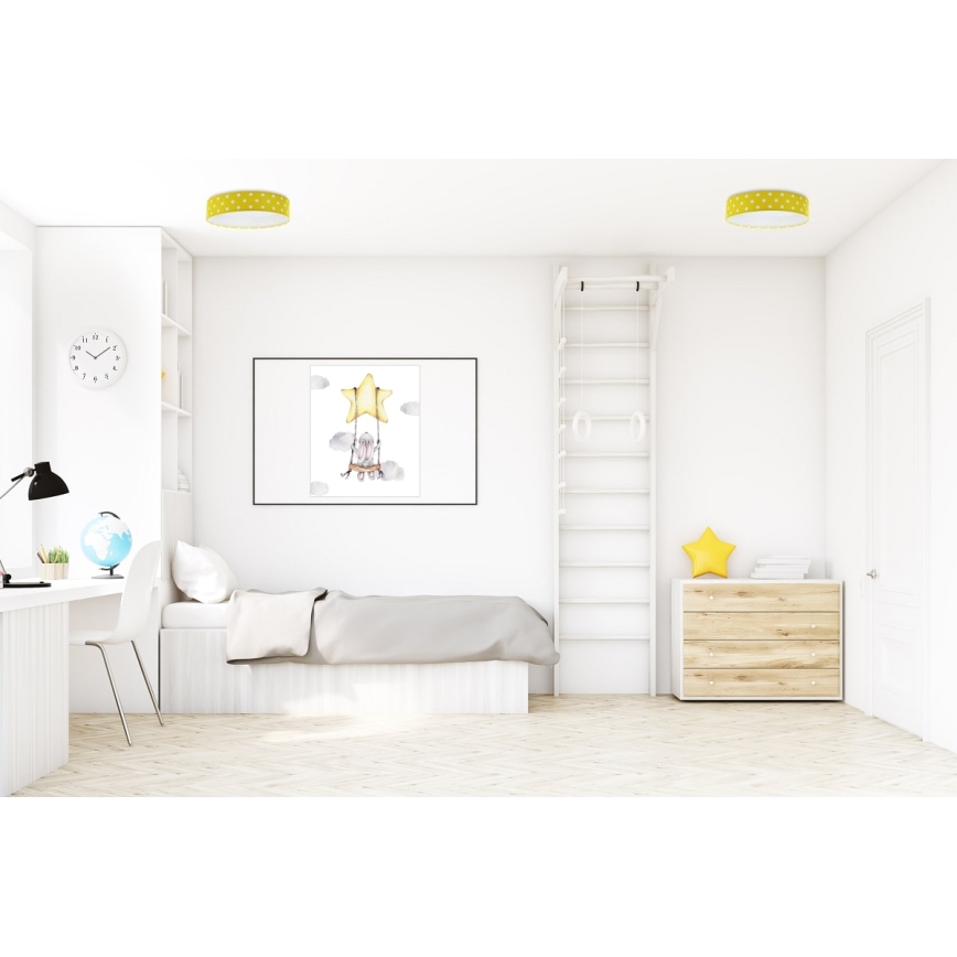 LED loftlampe GALAXY KIDS LED/24W/230V prikker gul/hvid