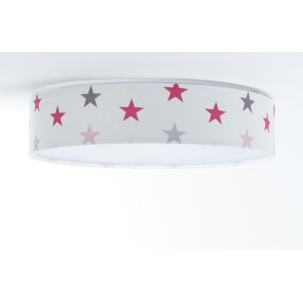 LED loftlampe GALAXY KIDS LED/24W/230V stjerner hvid/lyserød/grå