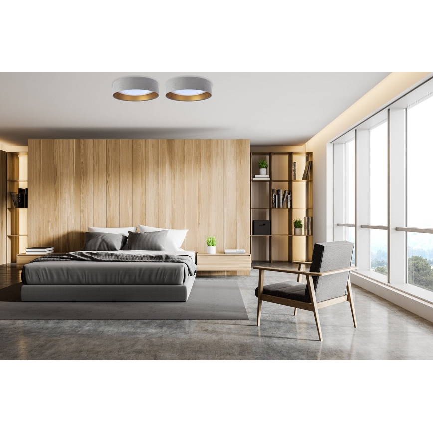 LED loftlampe GALAXY LED/24W/230V Ø 44 cm grå/guld