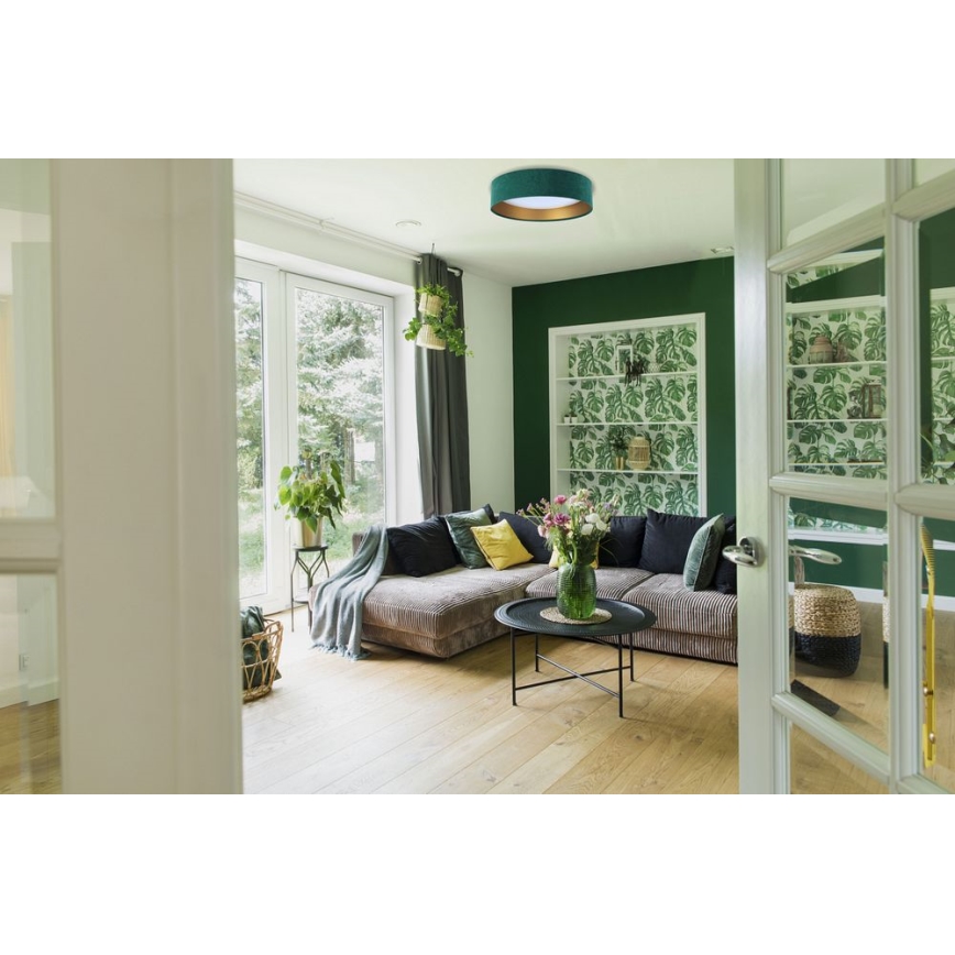 LED Loftlampe GALAXY LED/24W/230V Ø 44 cm grøn/guld