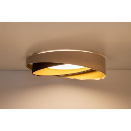 LED-loftlampe GALAXY MODERN LED, 24 W, 230 V, Ø 55 cm, beige/brun/guld