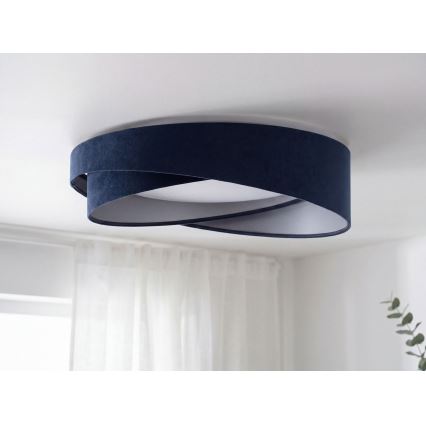 LED loftlampe GALAXY MODERN LED/24W/230V Ø 55 cm blå/sølv