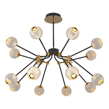 LED Loftlampe GELA 16xLED/5W/230V 3000K sort/guld