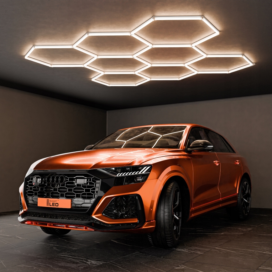 LED loftlampe HEXAGON LED/280W/85-265V 4000K 313x298 cm CRI 90 IP54 hvid