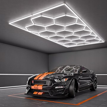 LED loftlampe HEXAGON LED/696W/85-265V 6500K 484x243 cm CRI 90 IP44 hvid