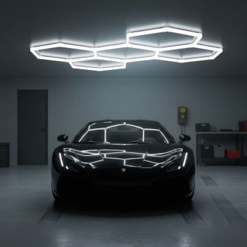 LED loftlampe HEXLINE LED/216W/230V 6500K 208x300 cm hvid