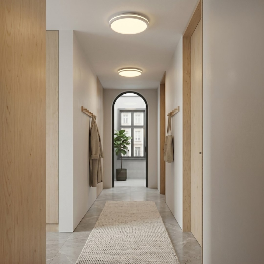 LED-loftlampe HUGO LED/12/18/24W/230V 3000/4000/6500K Ø 30 cm IP54 hvid