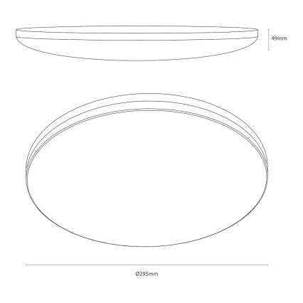 LED-loftlampe HUGO LED/12/18/24W/230V 3000/4000/6500K Ø 30 cm IP54 hvid