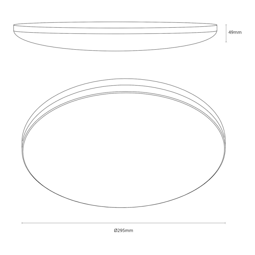 LED-loftlampe HUGO LED/12/18/24W/230V 3000/4000/6500K Ø 30 cm IP54 hvid