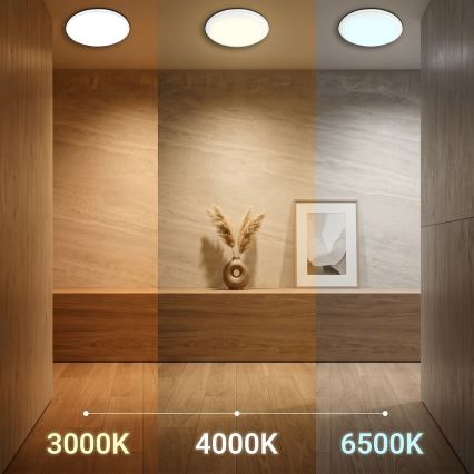 LED-loftlampe HUGO LED/16/24/32W/230V 3000/4000/6500K diameter 37 cm IP54 hvid
