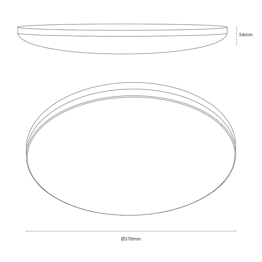 LED-loftlampe HUGO LED/16/24/32W/230V 3000/4000/6500K diameter 37 cm IP54 hvid
