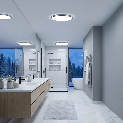 LED-loftlampe HUGO LED/16/24/32W/230V 3000/4000/6500K Ø 37 cm IP54 sort