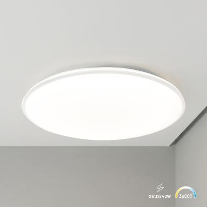 LED-loftlampe HUGO LED/21/32/42W/230V 3000/4000/6500K Ø 45 cm IP54 hvid