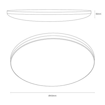 LED-loftlampe HUGO LED/21/32/42W/230V 3000/4000/6500K Ø 45 cm IP54 hvid