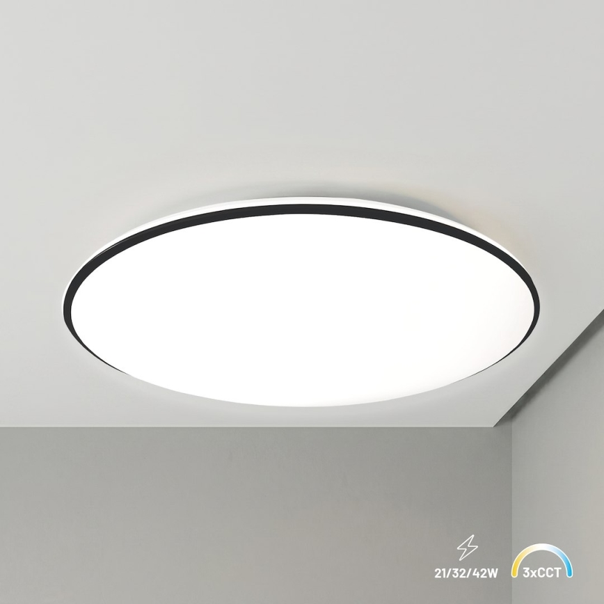 LED loftlampe HUGO LED/21/32/42W/230V 3000/4000/6500K Ø 45 cm IP54 sort